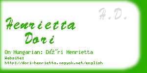 henrietta dori business card